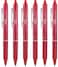 Pilot FriXion Clicker Retractable Erasable Gel Pens Fine Point Red 6 Pack 13610