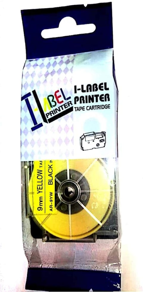 Generic Compatible Casio 9 mm Black On Yellow Label Tape