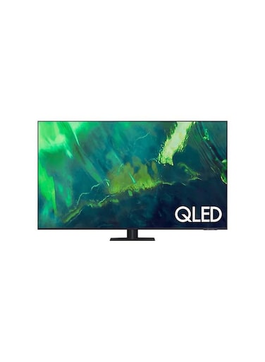 Samsung 65 Inch Flat QLED 4K TV, 100% AI Quantum Processor With Quantum Xcelerator Turbo Plus, 2021, QA65Q70AAUXUM, Grey