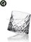 Liying Elegant Design Rotatable Tumbler Crystal Drinking Glass with Creative Coasters for Scotch,Bourbon,Cocktails 1#