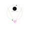 Aiwanto Necklace With Pink Heart Pendant Neck Chain Simple Necklace Best Gift Womens Girls Necklace
