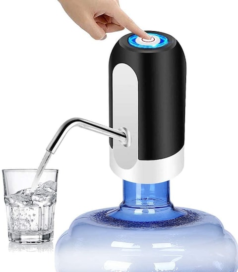 Water Bottle Pump 5 Gallon Water bottle dispenser USB Charging Automatic Drinking Water Pump Portable Electric Water Dispenser Water Bottle Switch (White)