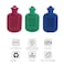 Generic-Rubber Hot Water Bag Winter Hot Water Bottle Hand Warmer for Hot Compress Heat Therapy 500ML