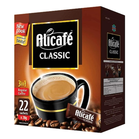 Alicafe Classic 3 In 1 Instant Coffee 20g x Pack of 22