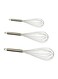 Generic 3-Piece Egg Whisk Set - Silver 8, 10, 12Inch