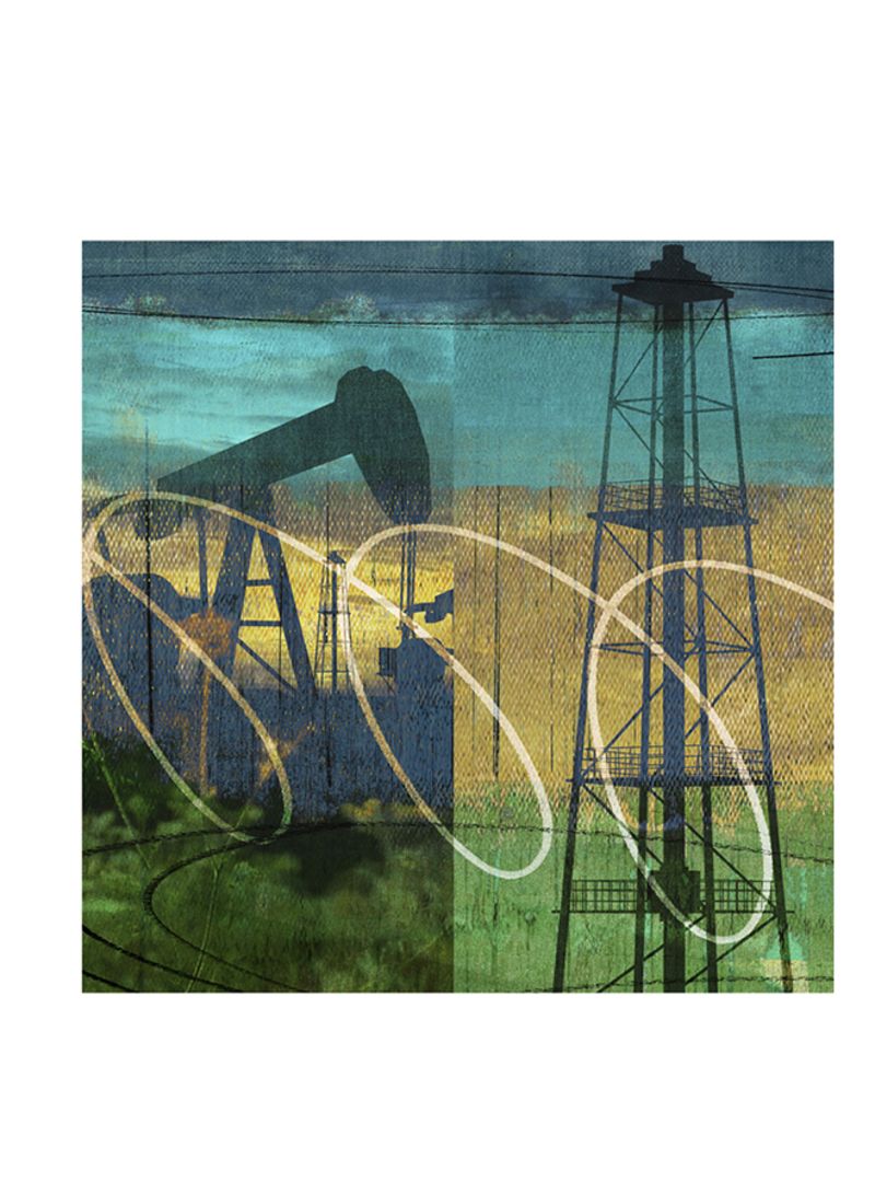 Buy OraOnline Oil Rig & Oil Well Collage Poster Multicolour Online ...