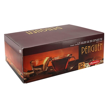 Pasabahce Serie Penguen Cup And Saucers Set 12 Pieces