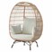 MyChoice Steel and Wicker Egg Shape Chair