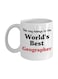 muGGyz Rocket Space Mission Printed Ceramic Coffee Mug White/Red