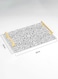 Lowha Decorative Acrylic Serving Tray With Gold Metal Handles And Vector Seamless Design 20x30 cm