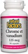 Natural Factors Chromium &amp; Vanadium, 125 mcg, 90 Capsules