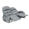 In House Velvet Double Cinematic Recliner Chair With Cups Holder - Grey - NZ80