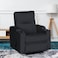In House Velvet Rocking &amp; Rotating Cinematic Recliner Chair With Cups Holder - Dark Grey - AB08