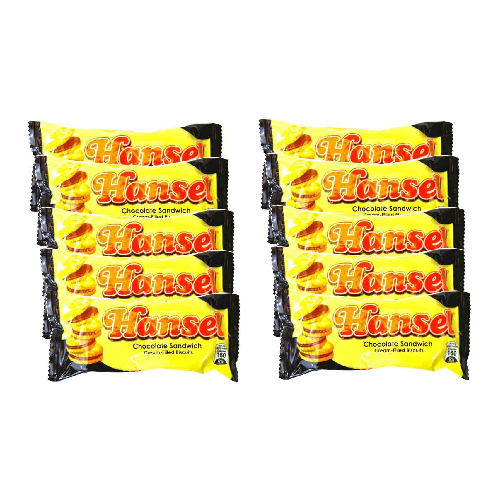 Rebisco Hansel Chocolate Sandwich Cream Filled Biscuits 31g Pack of 10