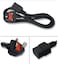 DKURVE 5 Meters C19 Power Cable UK Mains Plug To IEC 320 C19 14AWG Extension Cord Leads; Black; 250V 16A Heavy Duty 2.5mm 14AWG