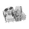 Bosch Dishwasher - 5 Programs 12 Place Settings - Silver - SMS45DI10Q-SS