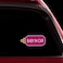 Rubik Baby in Car Sign, Self Adhesive Vehicle Car Sticker, Kids Safety Warning Sign for Car SUV Vans (17x7cm)