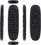 Universal TV Remote Control, Wireless Air Mouse With Keyboard for Smart TV, Set-Top Box, media player and More Color: Black