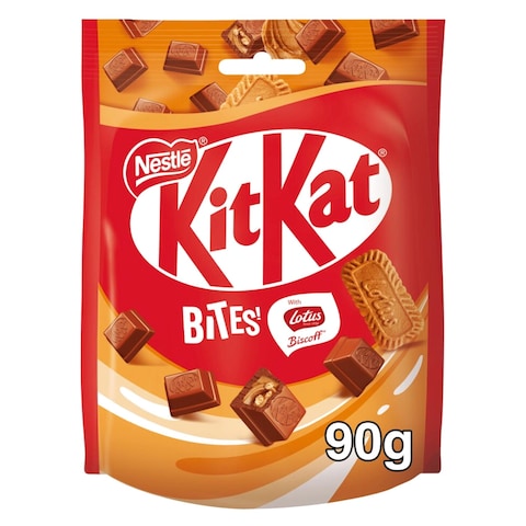Nestle KitKat Bites Lotus Biscoff Milk Chocolate 90g