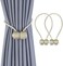 SKY TOUCH 1 Pair Magnetic Curtain Tiebacks Magnetic Curtain Straps Strong Magnetic Curtain Buckle for Home Office, Beige