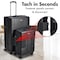 TACH Connectable 2 Pcs Luggage Set   20&quot; &amp; 28&quot; Spinner Luggage with TSA Locks   Hard Shell  Patented Built-In Connecting System Easily Links 6 Bags - Grey
