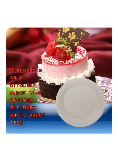 Marrkhor 25-Piece Disposable Plate White 10Inch