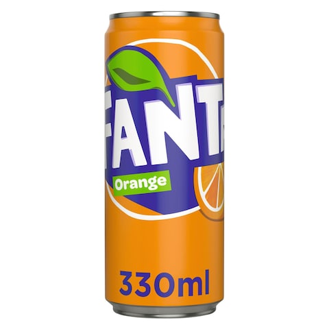 Fanta Orange  Carbonated Soft Drink  Can 330ml  Pack of 6