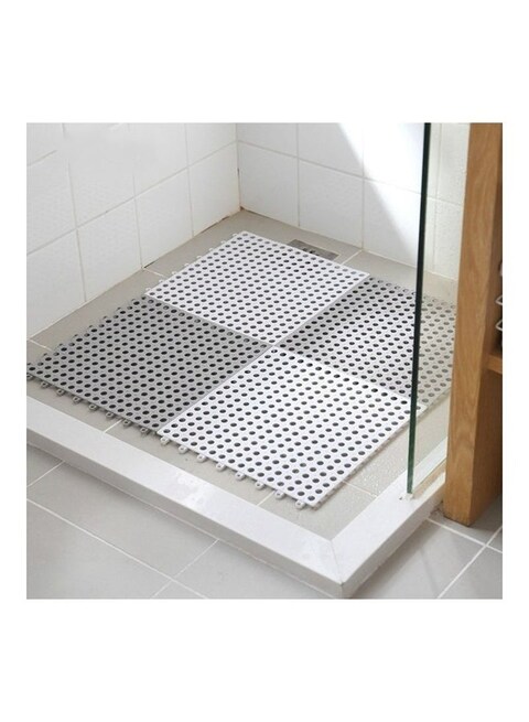 Generic 4 Pieces Non-Slip Shower Bathroom Square Mat, Assorted, 30x8x30cm