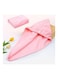 Generic Hair Drying Towel With Button Pink 100G