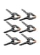 Sunshine - 6-Piece Spring Clamp Clip Set Black/Grey/Orange