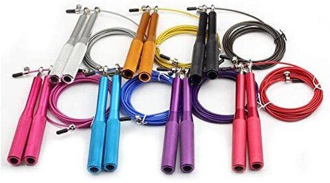 ULTIMAX Jump Rope Adjustable for Fitness Workout Exercise Jump ropes-Silver