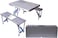 Aluminum Folding Camping Picnic Table With 4 Seats Portable Set Outdoor Garden - FS-3695, Silver