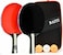 Sky Land Sports Table Tennis Racket Set 2.0, 2 Ping Pong Rackets, 3 balls &amp; Case, Professional TT Racket Set For Beginners And Intermediate Players, EM-9355