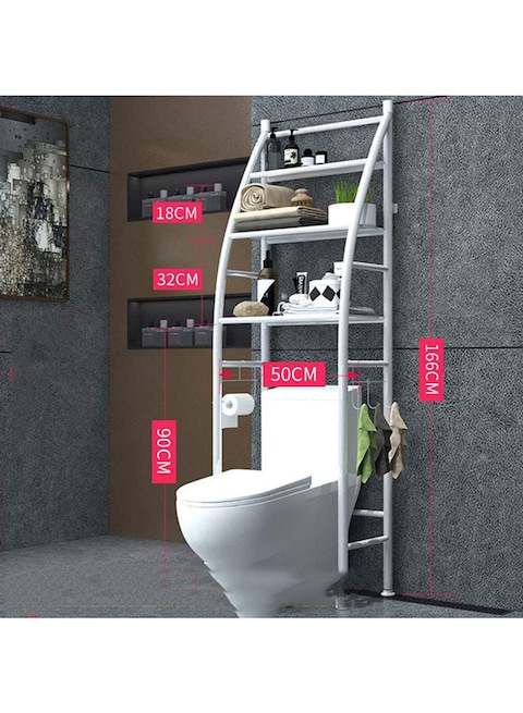 Over Toilet Storage Rack White 155x155x45cm