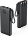 VRURC Power Bank 10000mAh With Built In Cables, USB C slim Portable Charger 4 Output &amp; 2 Input LED Display External Battery Pack Chargers Compatible With iPhone, Samsung Cell Phones
