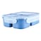 Lock &amp; Lock To Go, 3-Compartment Lunch Box, Blue, 980ml