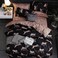GOLDEN HOME  6-Piece King Size Duvet Cover Set, 1 Duvet Cover + 1 Fitted Sheet + 4 Pillow Cases, Microfibre, Muesli