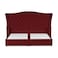 In House Taj Mahal Velvet Bed Frame - Queen - 200x150 cm - Burgundy