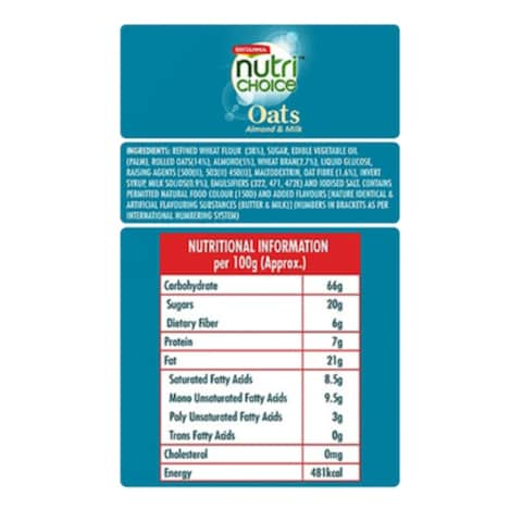 Britannia Nutri Choice Oats Milk Almond 75g