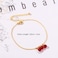 Aiwanto Beautiful Anklet for Ladies Ankle Chain Gold With Red Pearl Bracelet