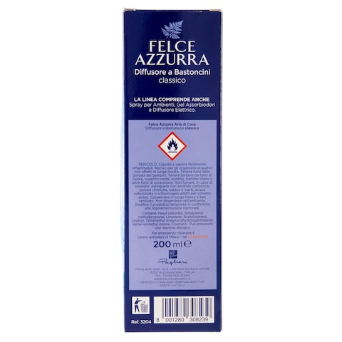 Felce Azzurra Aria Di Casa Original Reed Diffuser With Sticks Brown 200ml