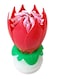 Generic Rotating Lotus Flower Musical Candle 6 X 11Centimeter