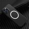 FOCUS Magnetic Case for IPhone 13 Pro Max Compatible with Ma-g-sa-fe, Ultra Thin Slim Shockproof Carbon Fiber Texture Plastic Hard Back Phone Case Cover (Iphone 13 Pro Max, Black)