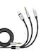 3 In 1 AUX Cable Type C 1000millimeter BLACK/SILVER