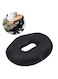 donut-shaped seat cushion for hemorrhoids and lower bone pain from foam sponge - black
