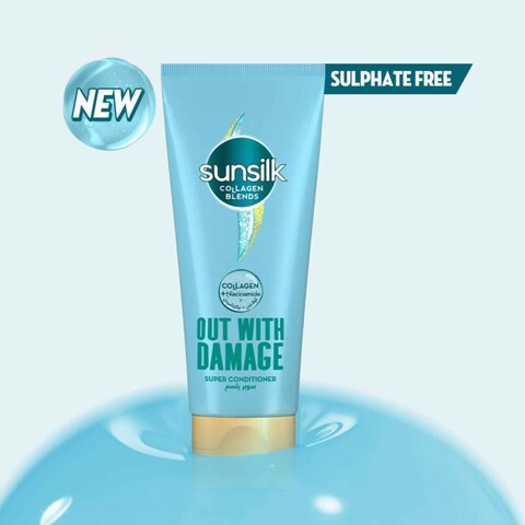 Sunsilk Collagen Blends Conditioner for damaged hair Out With Damage Infused with Collagen + Niacinamide 170ml