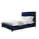 In House Las Palmas Velvet Bed Frame - Queen - 200x140 cm - Dark Blue