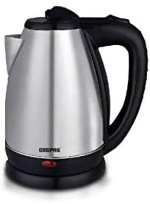 Electric Kettle by Geepas, 1.8 Liter, 1500 Watts, Silver, GK5466