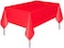 Markq Plastic Tablecloth for Rectangle Table 54" x 72" Disposable Table Cover for Bridal Shower Wedding Birthday Party Decorations (Red)
