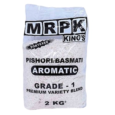 Kings M. R. P. K Grade 1 Pishori Aromatic Basmati Rice 2kg